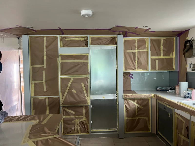 Before - Kitchen cupboard painting Hampshire